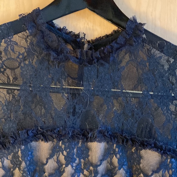 Bailey 44 size 8 Navy Blue Lace Dress - Picture 4 of 12